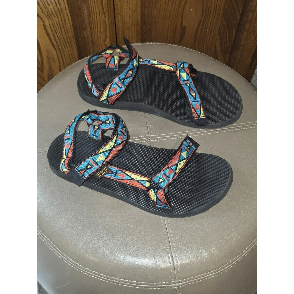 Teva Men's Original Universal Multicolor Geometric Print Sandals 1004006 Size 11
